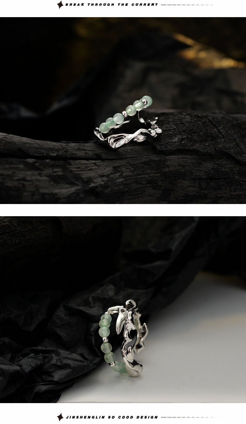 Fashion Bamboo Sterling Silver Plating Open Ring 1 Piece