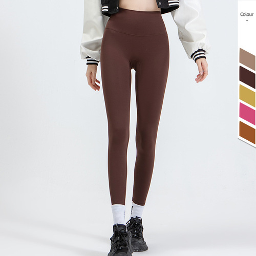 LULU Yoga Pants Women's Spring and Summer New High Waist Hip-Lifting No Embarrassing Line Fitness Pants Running Tight Sports Leggings