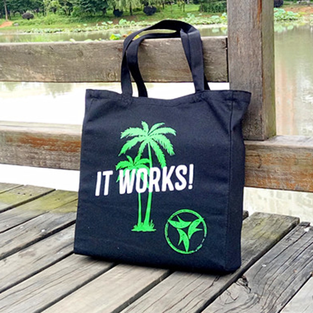 黑色学生帆布袋补习包手提购物礼品收纳袋单肩棉帆布包简约时尚