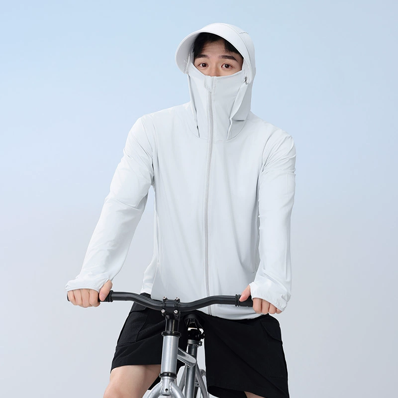 2024 Весна и лето на открытом воздухе УФ-защита Солнцезащитная одежда Ice Silk крутая Солнцезащитная одежда мужское и женское модное пальто из одной кожи