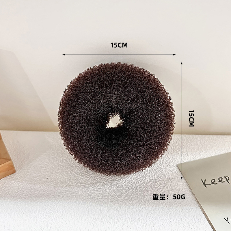 Platillo de rosquilla, mujer perezosa, lazo para el cabello con cabeza de bola esponjosa, artefacto para niños, tocado de capullo, accesorio para el cabello coreano