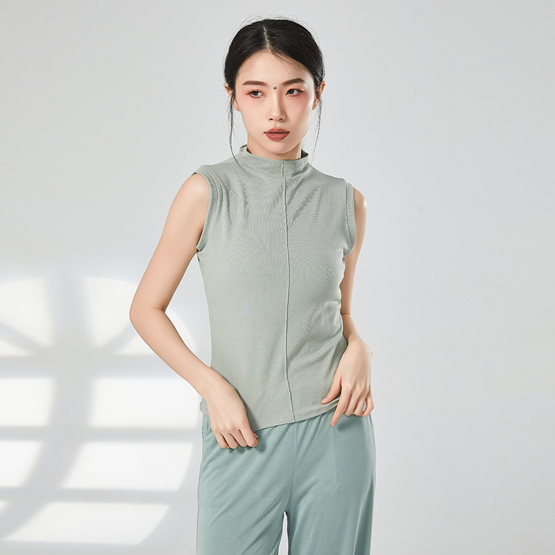 Modern Dance Shape Clothing Half-high Collar Vest Stand-bone Top Classical Dance Practice Clothing Training Dance Clothing