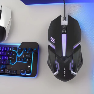 Exclusive Game Wired Luminous Mouse for Newbies USB Notebook Desktop Computer Office Home Gaming Mouse