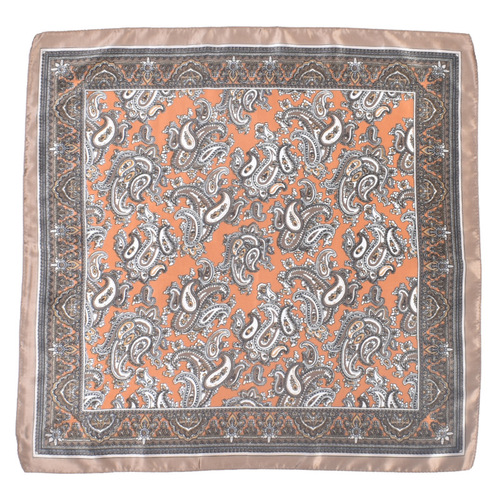 Cross-border new fashion cashew nut women's printed satin 60 square silk scarf wholesale fashion small square scarf