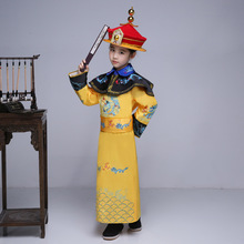 清朝小孩男古裝兒童演出服小皇帝裝太子龍袍旗裝康熙乾隆雍正攝影