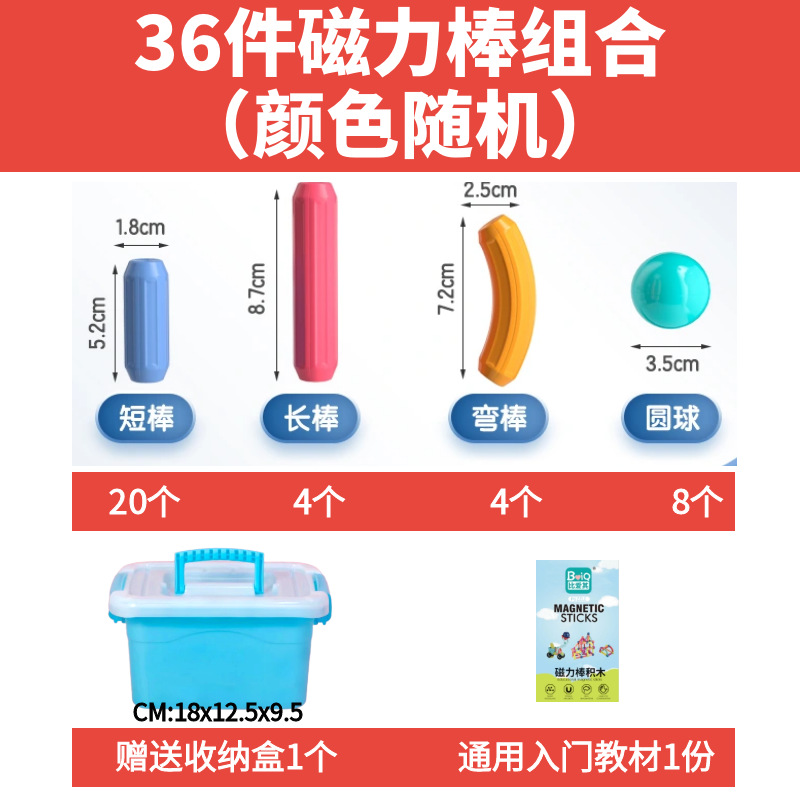 36 piezas (caja de almacenamiento)