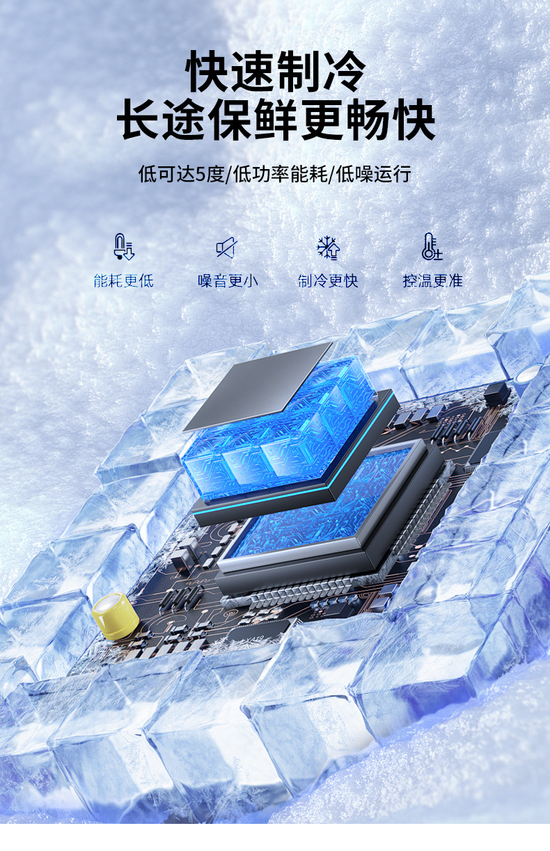 Car Refrigerator, Portable Household Small Refrigerator, Large Capacity Refrigeration, Small Dormitory Refrigerator, Digital Display Refrigerator, Dual-Use for Car and Home