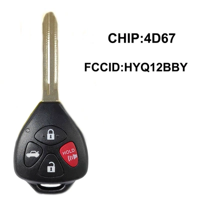 Applicable to Toyota Camry Corolla 4-key straight car key HYQ12BBY (Car Keys) - type-a-4d67-chip