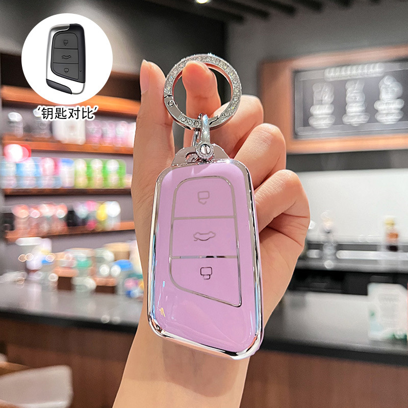 [Chery L 스타일] 실버 엣지 퍼플 + 다이아몬드 반지