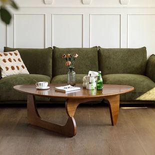 Solid Wood New Tea Table Small Apartment Triangle Nordic Special-Shaped Coffee Table Retro Simple Modern Japanese Style Home Living Room