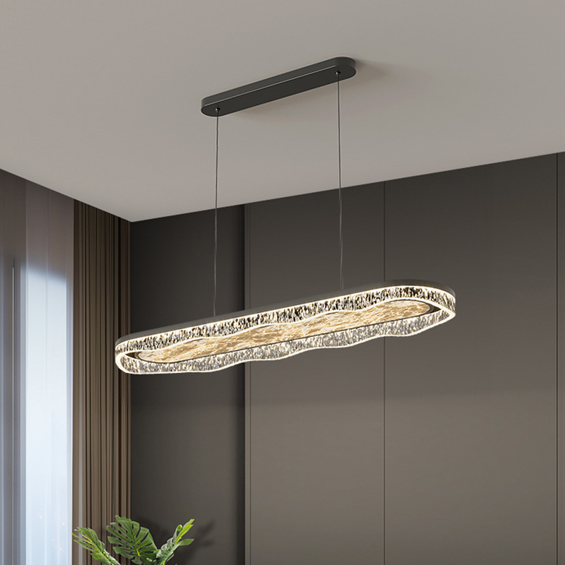 Lámpara de la sala de estar italiana minimalista y lujosa moderna comedor minimalista brillante protector de ojos de vestíbulo rectangular luz principal de espectro completo