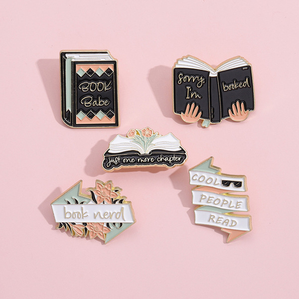 retro creative brooch with letters