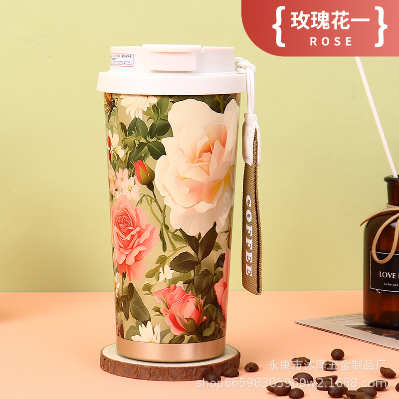 316 tazas de acero inoxidable estudiantes portátiles tazas de agua de gran capacidad de automóvil de lujo tazas de agua de automóvil portátiles