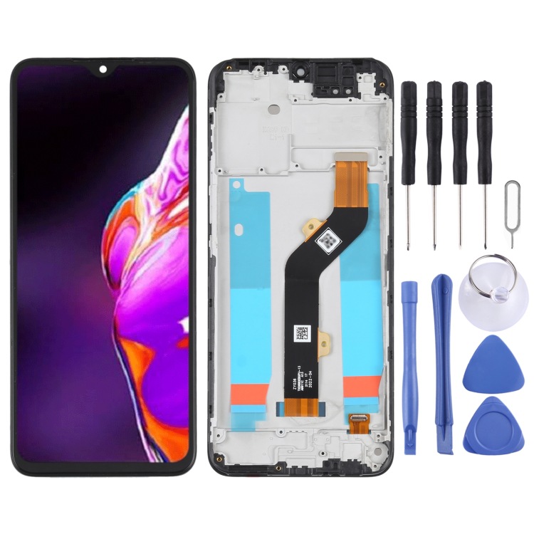 Aplicable para Infinix Hot 10T X689C LCD Touch Assembly con marco