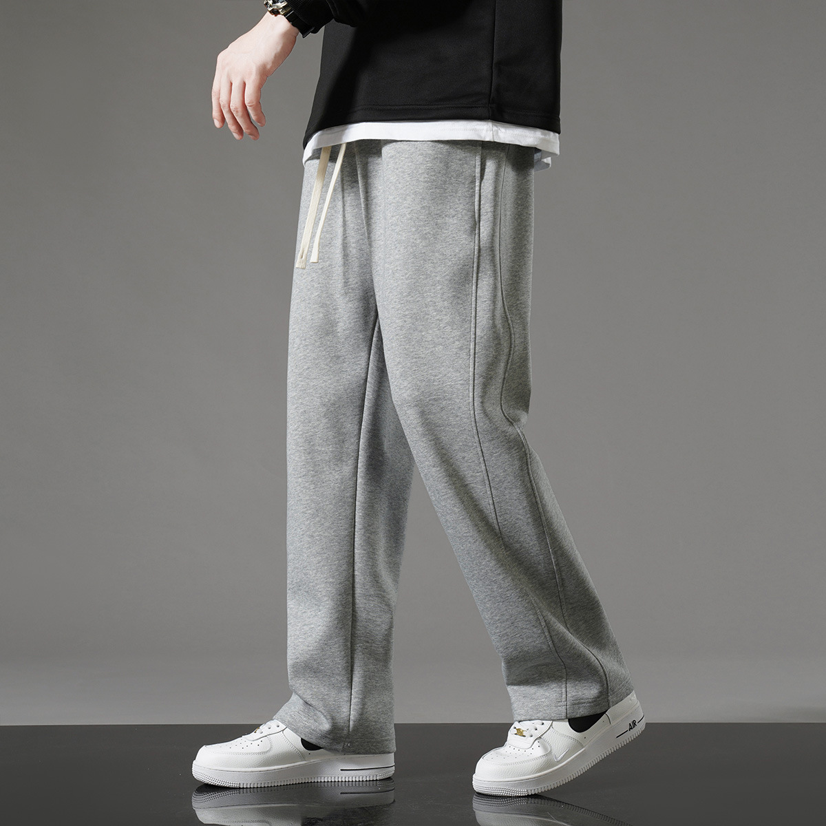 8266 spring and autumn gray flat mouth / M
