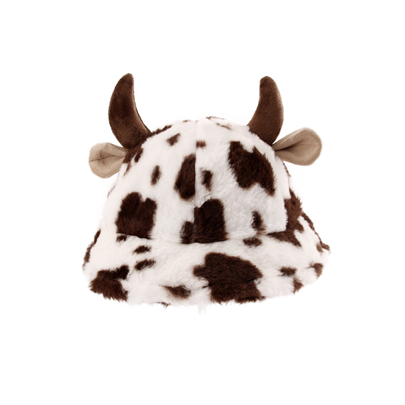 Femmes Mignon Motif Vache Avant-toit Large Chapeau Seau display picture 1