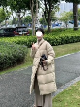 羽绒棉服女中长款2024年新款韩系过膝宽松大码胖加厚羽绒棉外套
