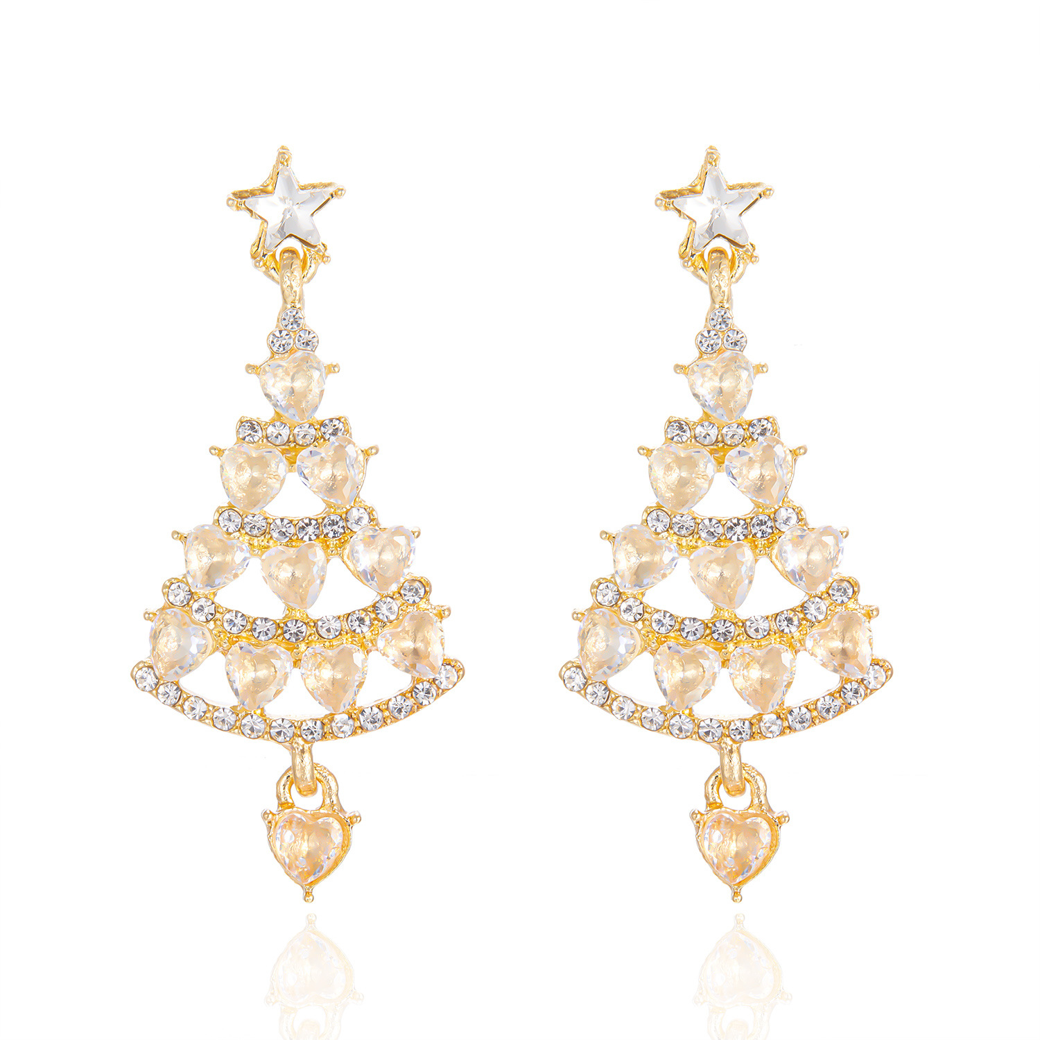 Star Christmas Tree Earrings