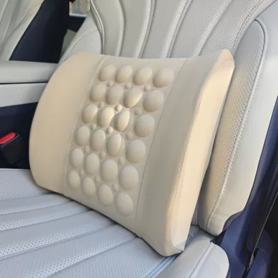 Support, Dual-Use Vibration Massage Backrest | Waist support - birds-eye-cloth-beige-without-electric