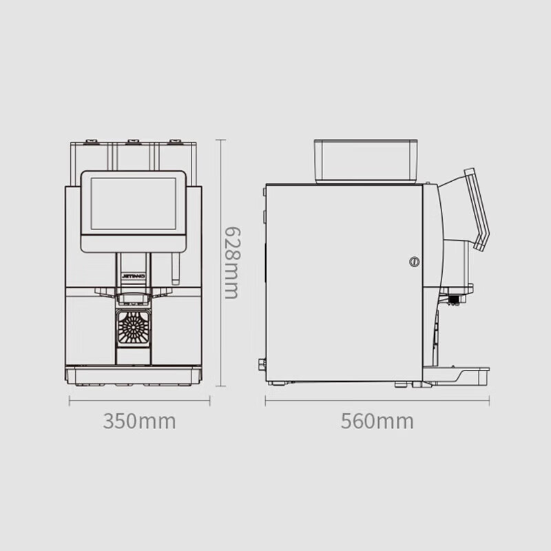 Máquina de café automática técnica de molienda comercial NoJL33 italiano un botón enjuague pantalla de color máquina de café táctil inteligente