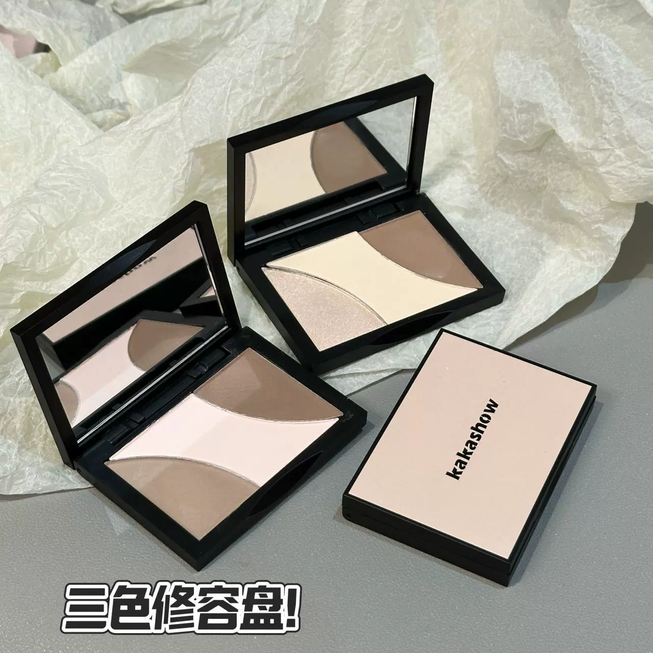 kakashow光影三色修容盘轮廓精雕修容立体轮廓一体盘阴影鼻影修容