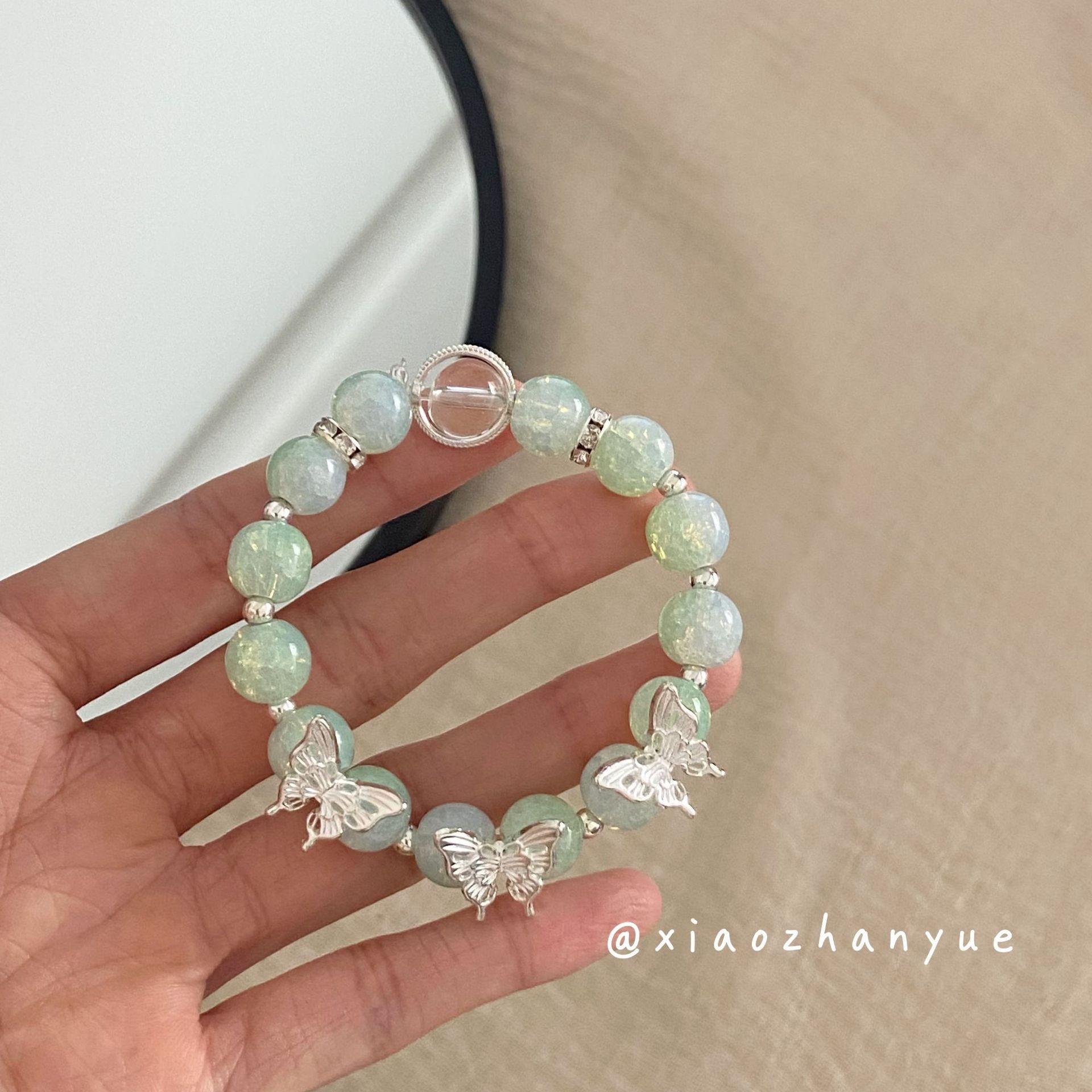 녹색 폭발 나비 팔찌