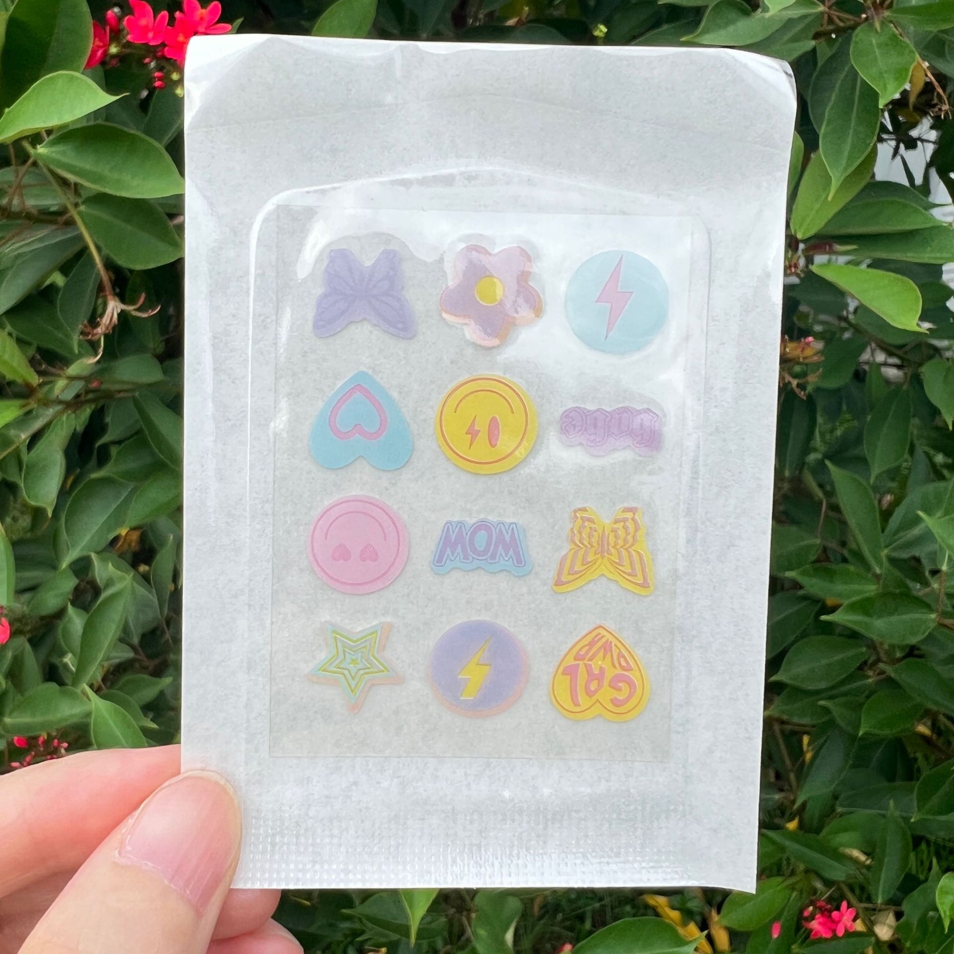 다채로운 패턴 종이 비닐 봉투