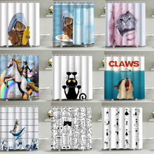 亚马逊TEMU热卖圣诞节浴帘麋鹿星星圣诞节涤纶防水浴帘套装带挂钩