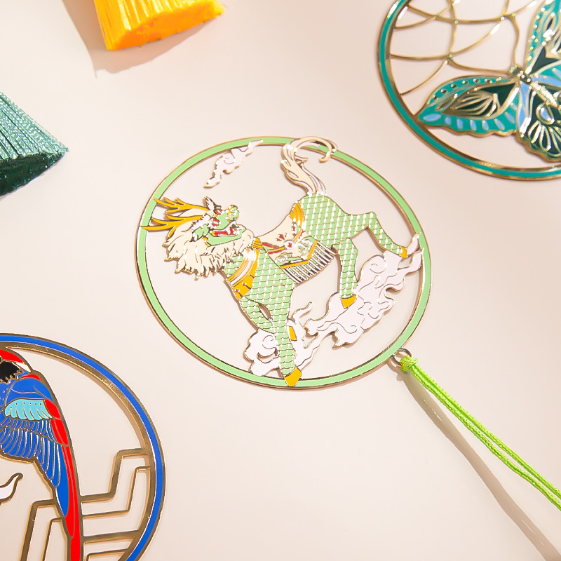 Original Chinese Style Auspicious Metal Bookmark Tassel Business Gift Chinese Cultural and Creative Gift for Teachers and Classmates