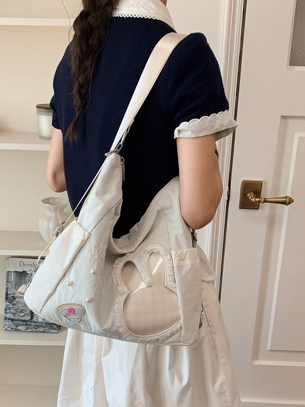 Bolsa multipropósito de dibujos animados coreanos para mujeres verano 2026 nueva moda dulce mochila de hombro de viaje bolsa de ocio image 4