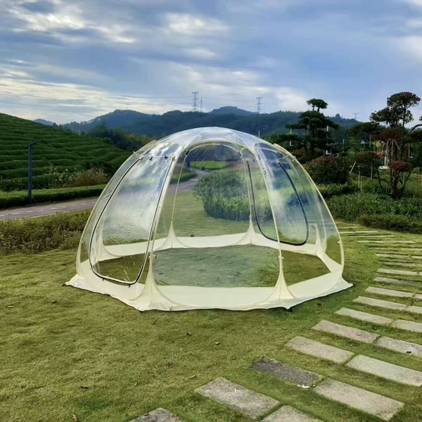 [Thickened] 3m beige gray starry sky tent (4-6 people)