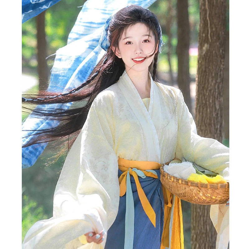 魏晋风改良汉服女款古装成人女主田园平民种田2025南北朝晒秋新款|undefined