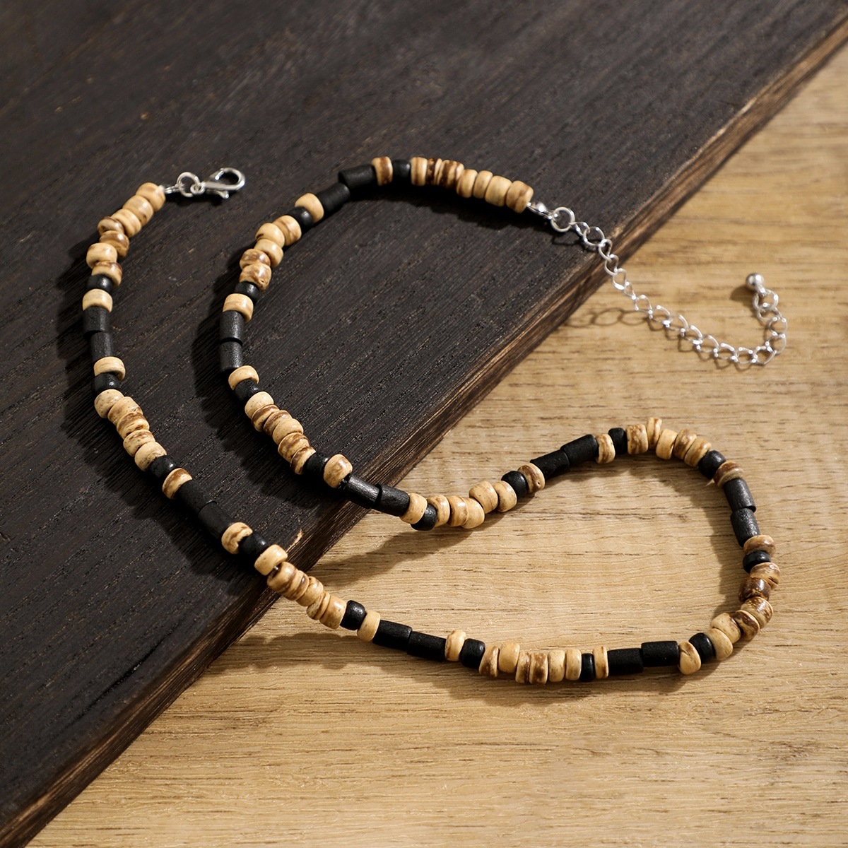 12g Weight Beads Pendant Material Necklace Classification Beads Chain Material 1 Piece Quantity Casual Occasion Wooden beads Material Geometric Pattern Men's Gender Beaded Design Basic Style Basic Geometric Wooden Beads Beaded Men's Necklace 1