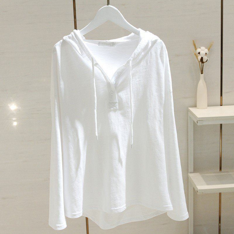 Yoga Cover-Up Women's Hooded Slim Long-Sleeved T-Shirt New Loose Mid-Length Belly-Covering Fitness Dance Top Yoga Cover-Up Women's Hooded Slim Long-Sleeved T-Shirt New Loose Mid-Length Belly-Covering Fitness Dance Top