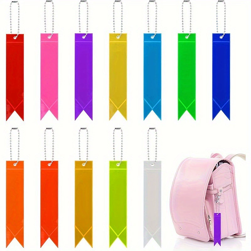 Ремни Детская школьная сумка Двусторонняя светоотражающая подвеска Ночная линия ПВХ Светоотражающий знак безопасности флуоресцентный брелок