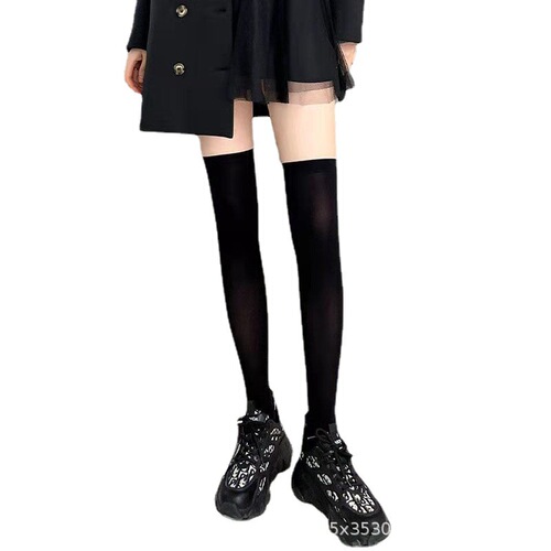 White silk stockings JK socks women's ins trendy spring and summer thin Japanese style over-the-knee slimming high-top calf-length uniform long silk stockings
