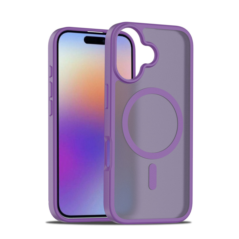 メーカーカスタマイズされた新しいApple 17promax肌のような感触の磁気吸着携帯電話ケース2.0落下防止iphone16携帯電話ケース|undefined