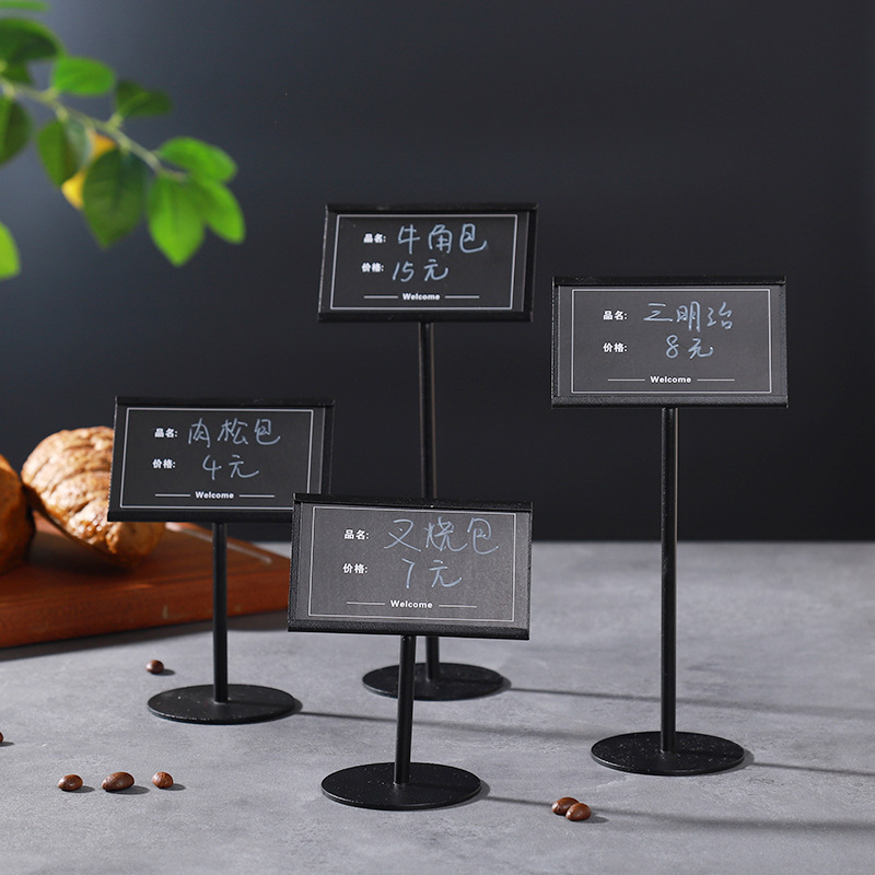 Soporte de menú de acero inoxidable creativo soporte de tarjeta de menú de restaurante soporte de mesa soporte de asiento de mesa Nombre de menú buffet soporte de exhibición