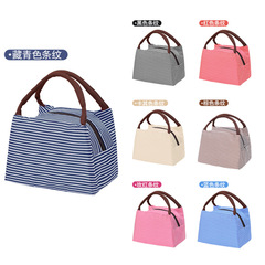Oxford cloth waterproof aluminum film picnic bag striped lunch box bag Taiwan lunch handbag factory direct sale