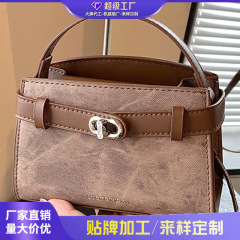 跨境斜挎包包女2025新款高级感时尚百搭手拎包小众流行单肩水桶包