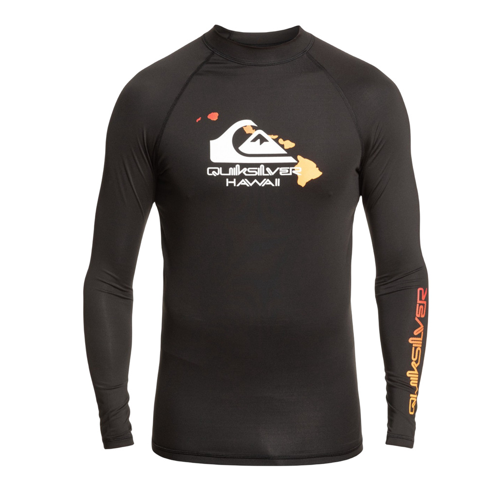 Quiksilver Wetsuit Men's Summer Long-Sleeved Swimsuit Sun Protection Clothing Cross-Border Professional Surfing Suit Swimming Bodysuit