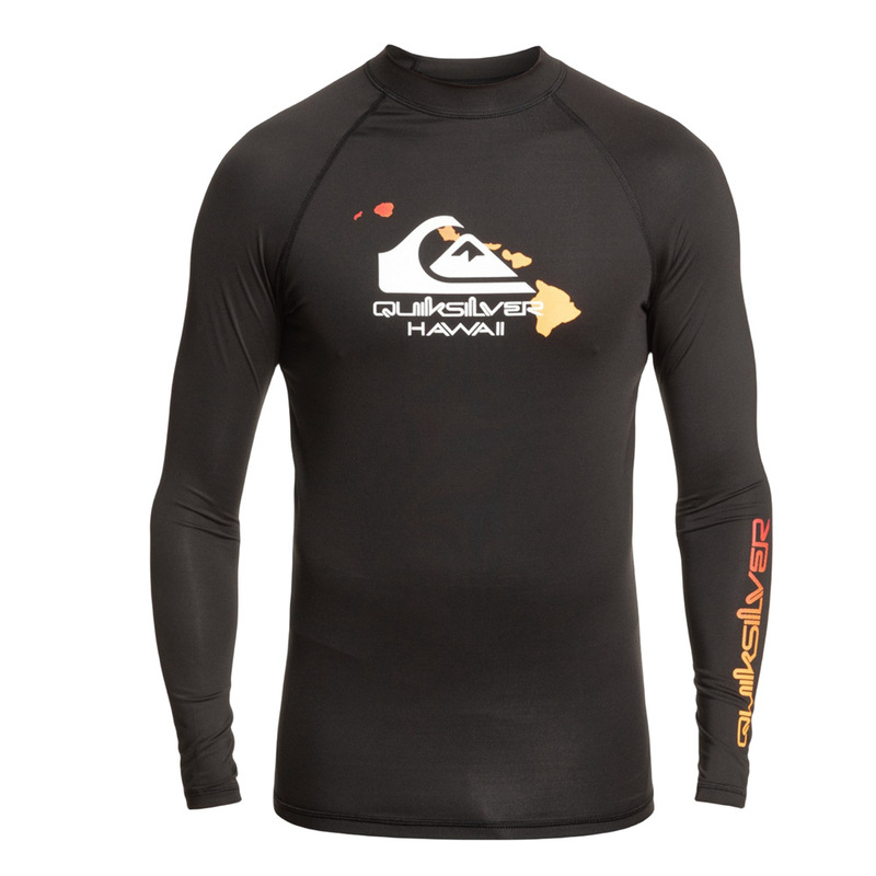 Quiksilver Wetsuit Men's Summer Long-Sleeved Swimsuit Sun Protection Clothing Cross-Border Professional Surfing Suit Swimming Bodysuit