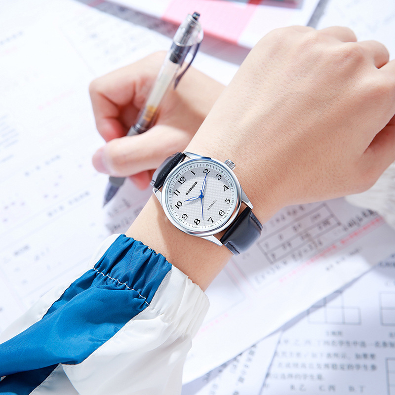 Baosizhe Brand-Name Waterproof Watch Men's Mechanical Watch Student Watch Civil Service Exam Silent Fully Automatic Mechanical Watch