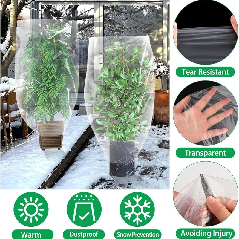 亚马逊热销冬季植物保暖PE加厚透明隔热保温膜果蔬防水防霜保护罩|undefined