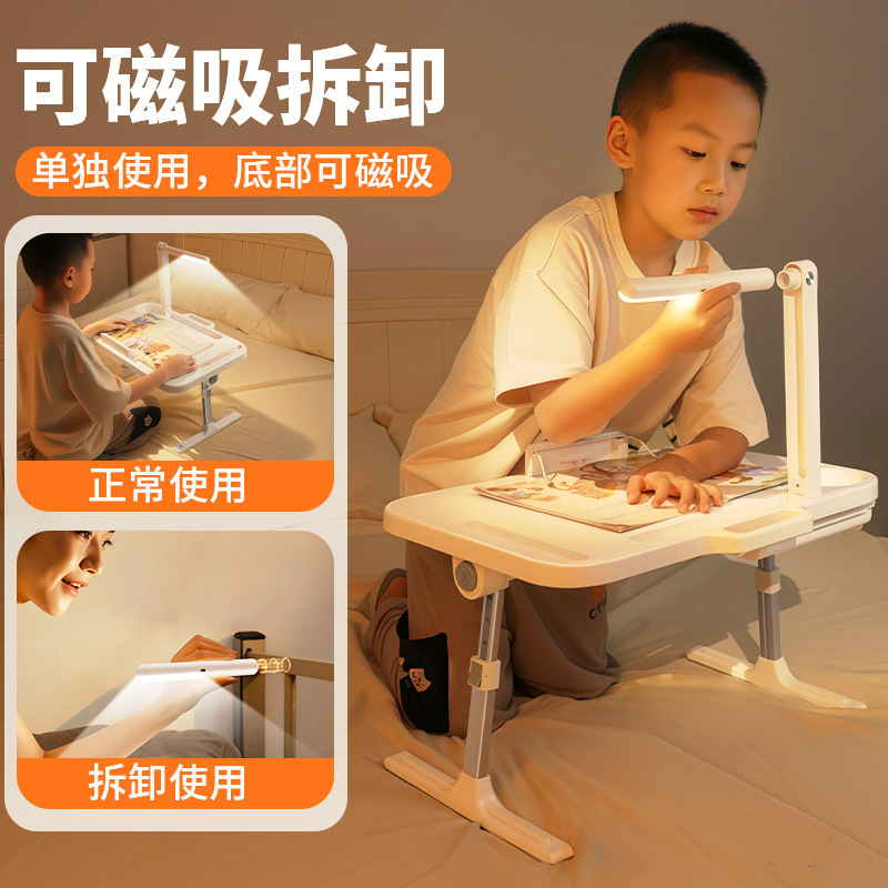 Car-Mounted Small Table with Reading Light, Foldable Car Interior Study Table, Rear Seat Homework Desk Gadget