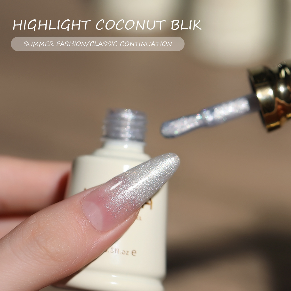 Gel Esmalte de Uñas con Brillo Moonlit de Secado Rápido para Salón de Uñas
