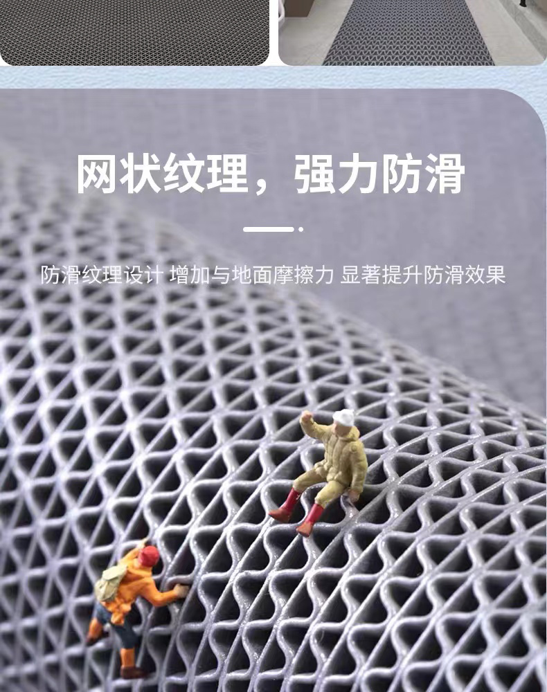 Non-Slip Floor Mats for Toilets, Bathrooms, Kitchens, Waterproof Foot Mats, Door Mats, Pvc Commercial Entrance Anti-Slip Mats