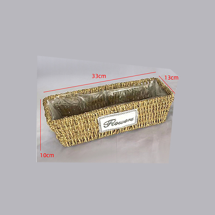 Cesta de flores de paja tejida a mano idílica paja tejida y cesta de flores de sauce cesta de arreglo floral cesta Festival cesta de almacenamiento de ratán tejida a mano