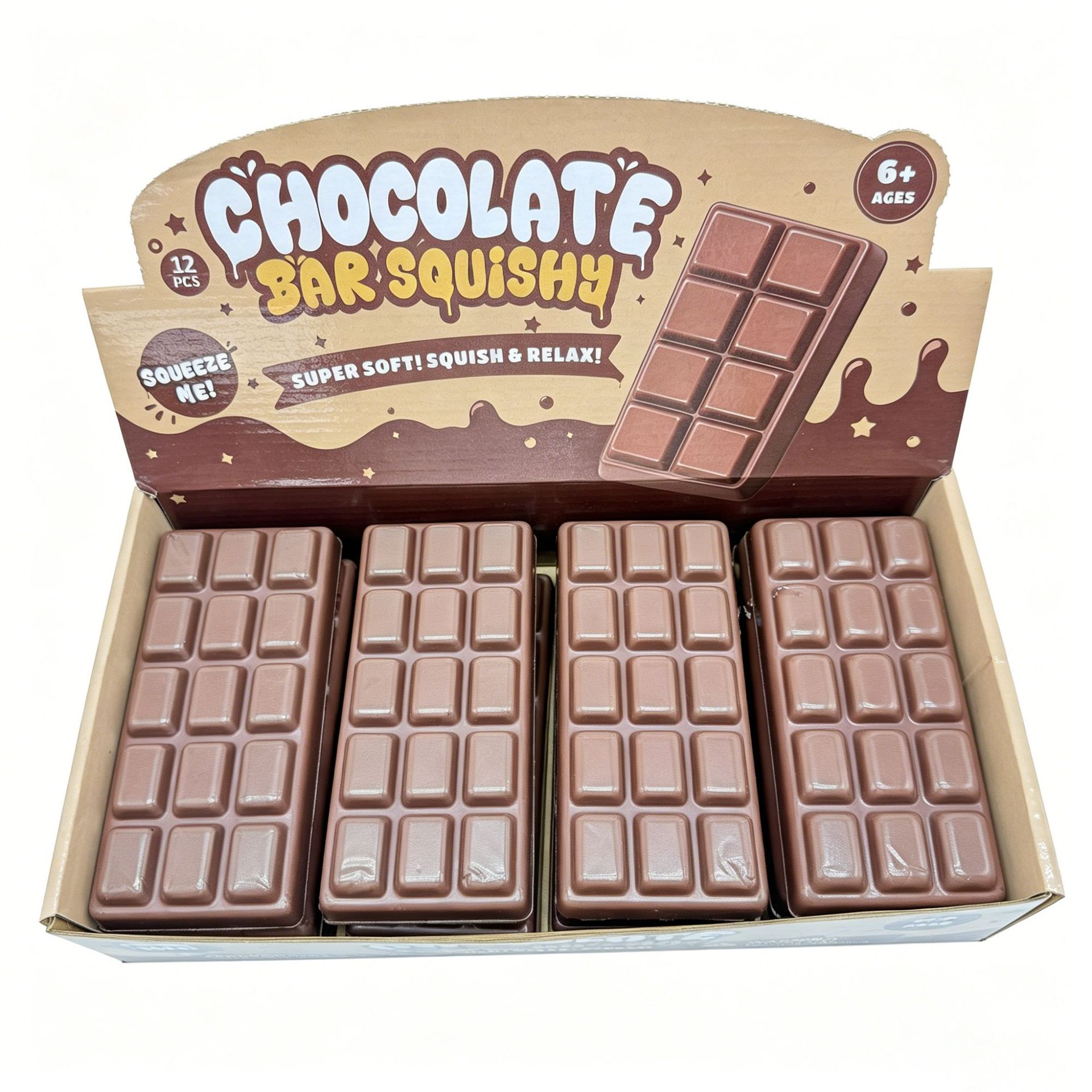 alta simulación de chocolate gran placa descompresión juguete pellizco pellizco pegajoso succión dedos rebote lento descompresión pellizco pellizco squishy