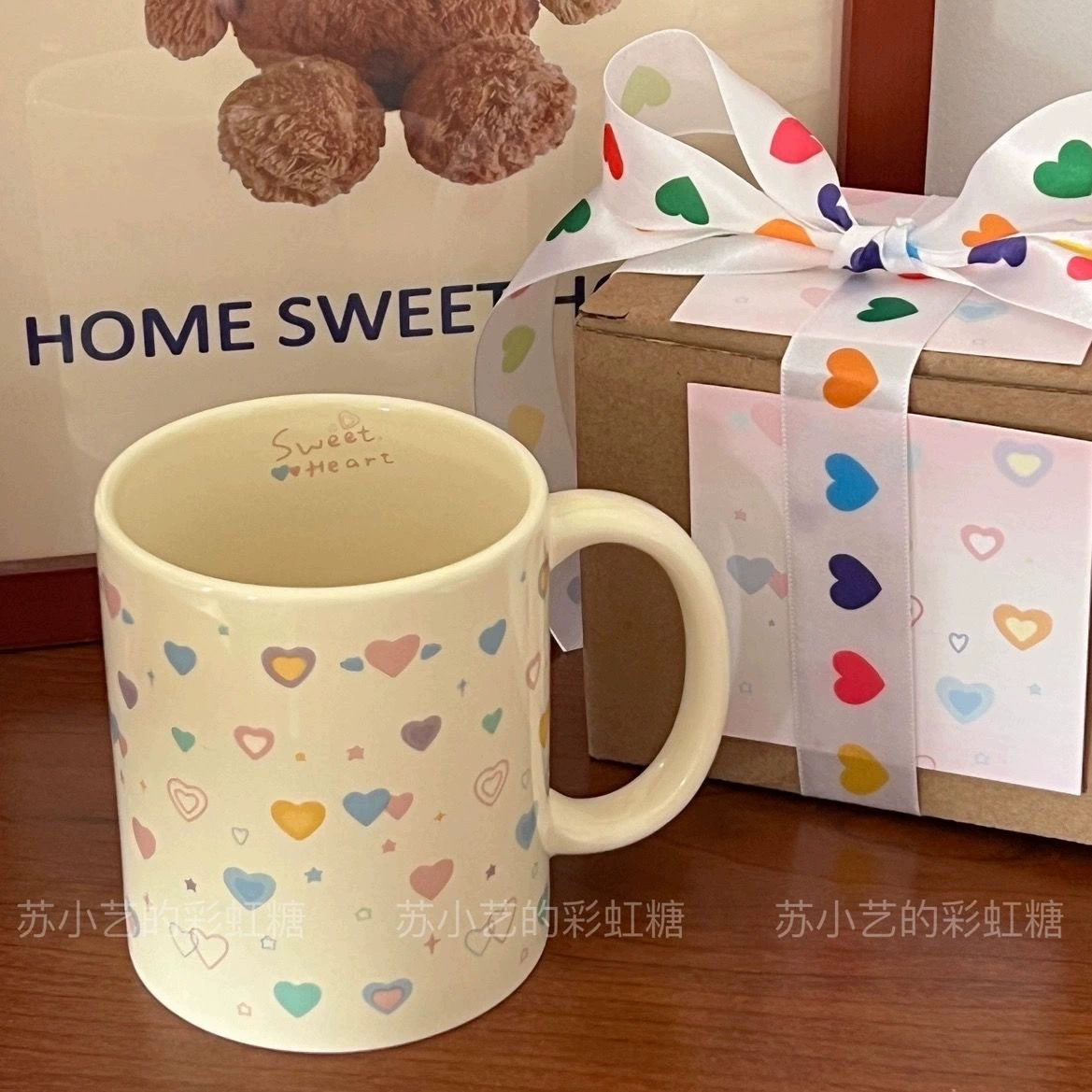 Internet celebrity love ceramic couple cup water cup milk cup coffee cup couple cup office home casual drinking water cup